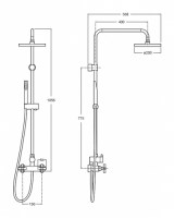 ROCA COLUMNA DUCHA LOFT